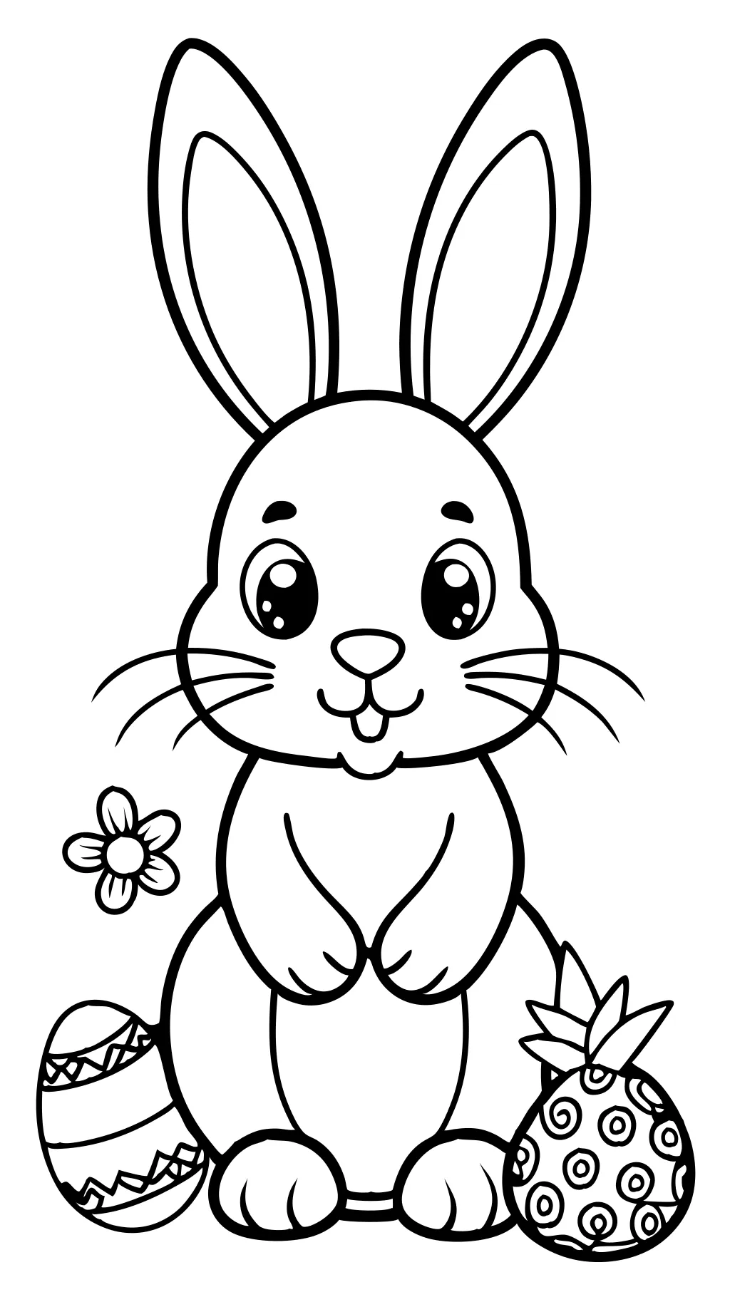 coloriage mignon de lapin imprimable